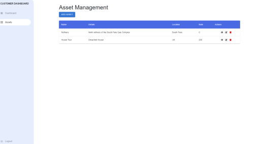 customer dashboard